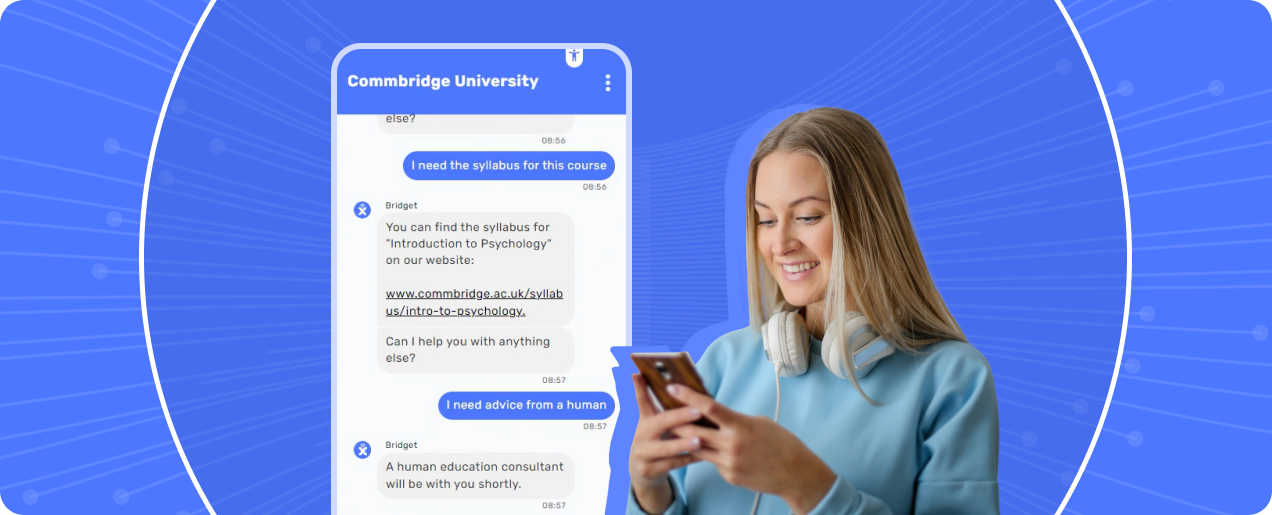 Chatbot for students Bridging the Generational Divide at the University