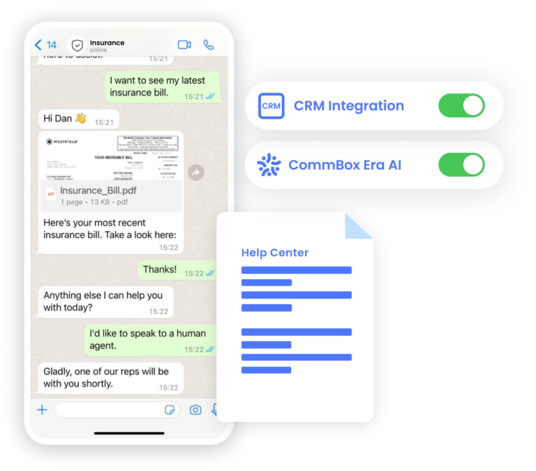 CommBox Era AI - WhatsApp AI Chatbot light blue